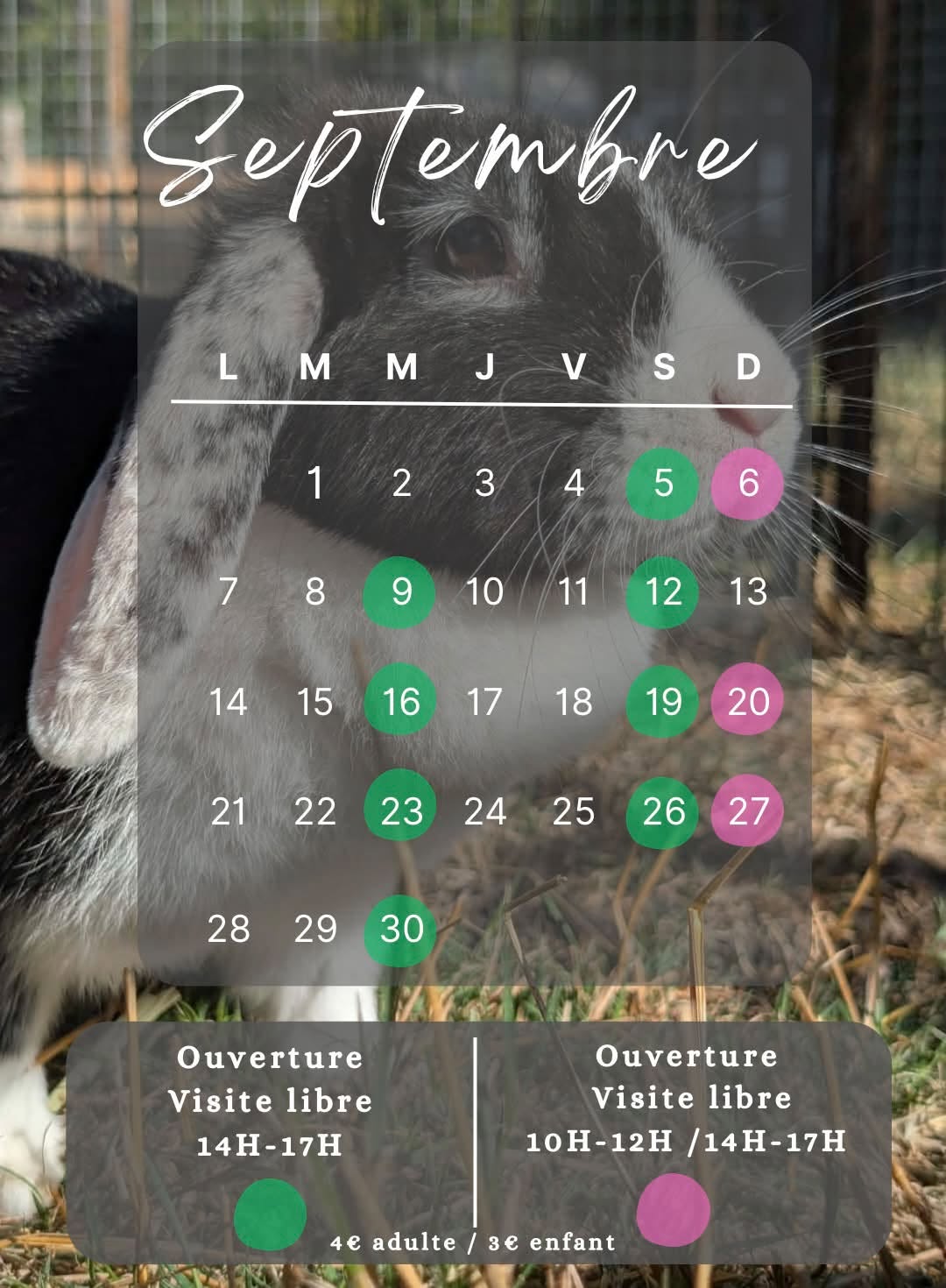 Fermeture hivernale - Au Pré de la Chaumière